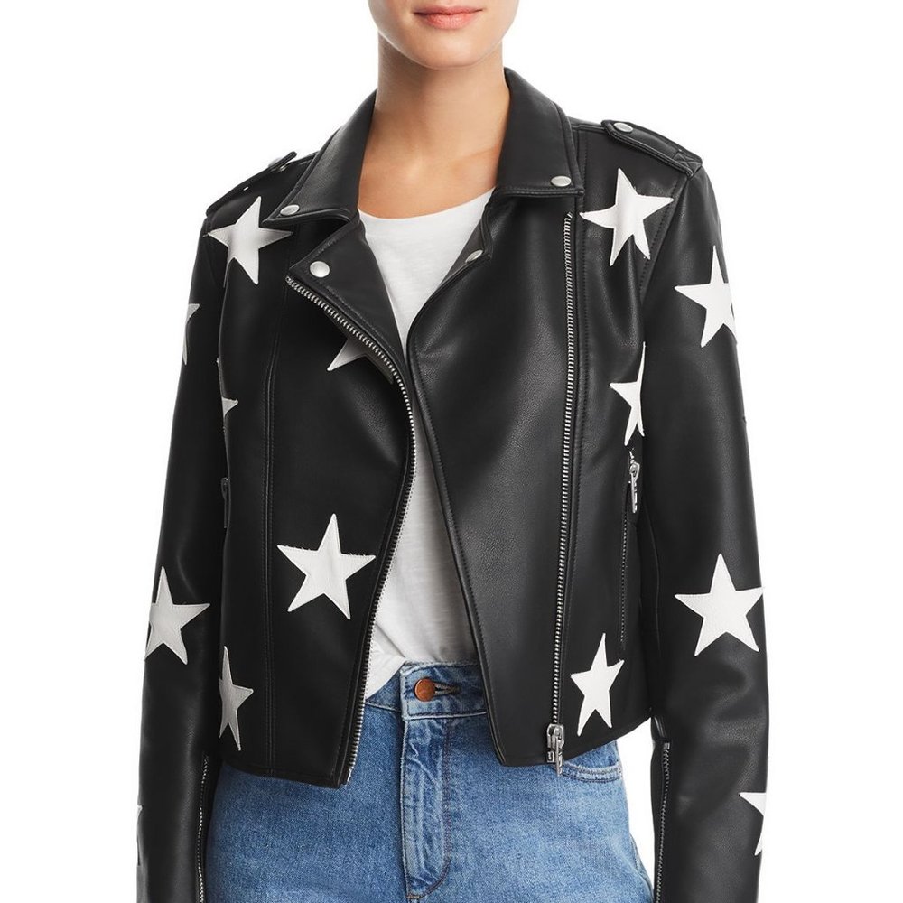 BlankNYC The End Game Vegan Leather Star Jacket